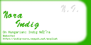 nora indig business card